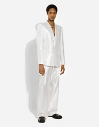 Silk shantung pants