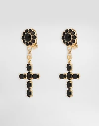 Drop earrings with crosses