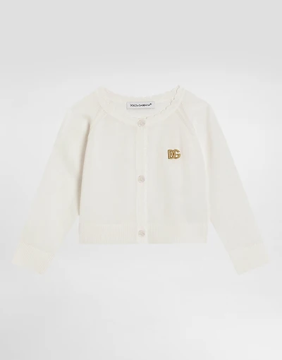 Satin viscose cardigan with caps