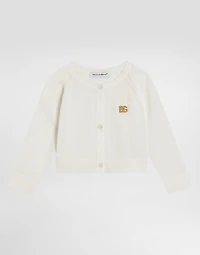 Satin viscose cardigan with caps