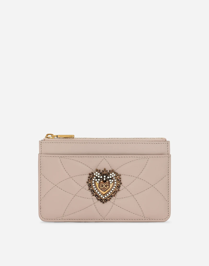 Medium Devotion card holder in quilted nappa leather