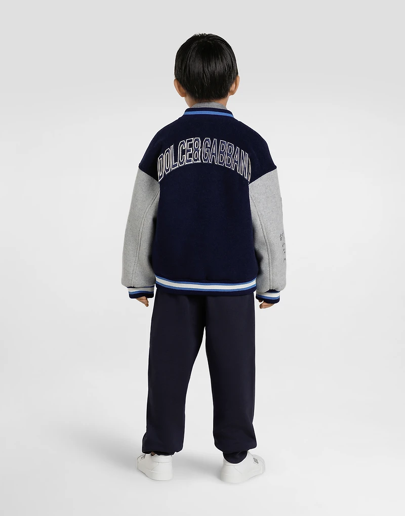 Fleece trousers with DG logo plaque