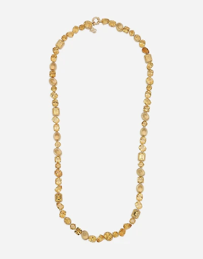 Rainbow Monochrome Sautoir 18-carat yellow gold and citrines