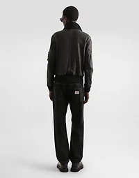 Aged effect nappa jacket
