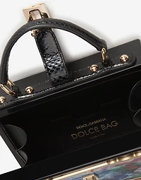 Postcard Dolce Box bag in lacquered wood