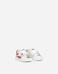 Printed calfskin Portofino sneakers