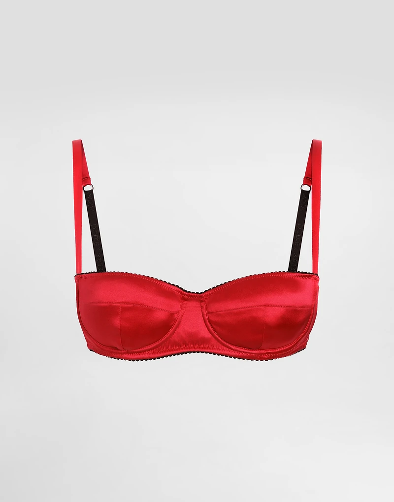 Satin balconette bra