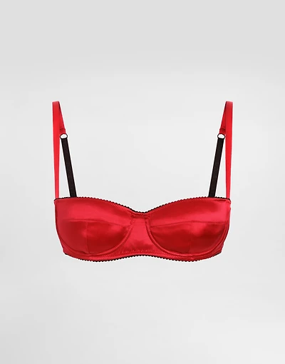 Satin balconette bra