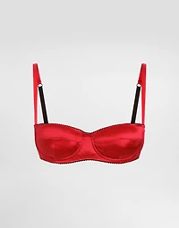 Satin balconette bra