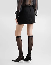 Wool crepe miniskirt