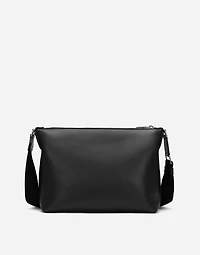 Calfskin crossbody bag with raised logo