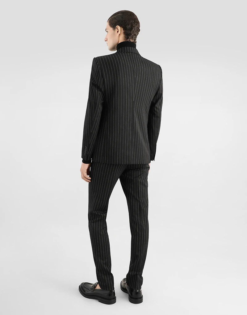 Single-breasted pinstripe stretch wool Sicily-fit suit