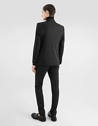 Single-breasted pinstripe stretch wool Sicily-fit suit