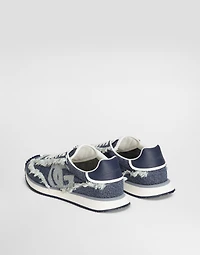 Mixed-material DG CUSHION sneakers