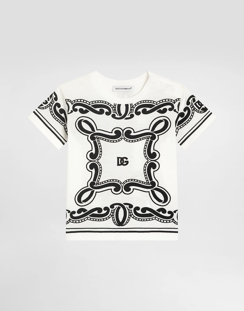 Jersey T-shirt with bandanna print