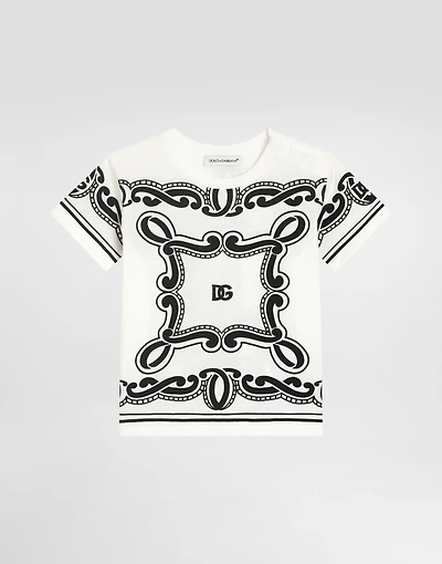 Jersey T-shirt with bandanna print
