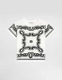Jersey T-shirt with bandanna print