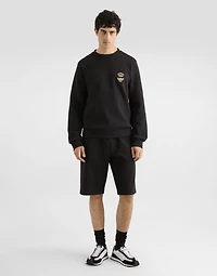 Cotton jersey sweatshirt with embroidery