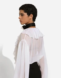 Chiffon blouse with ruffles