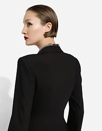 Double-breasted tuxedo jacket bodysuit