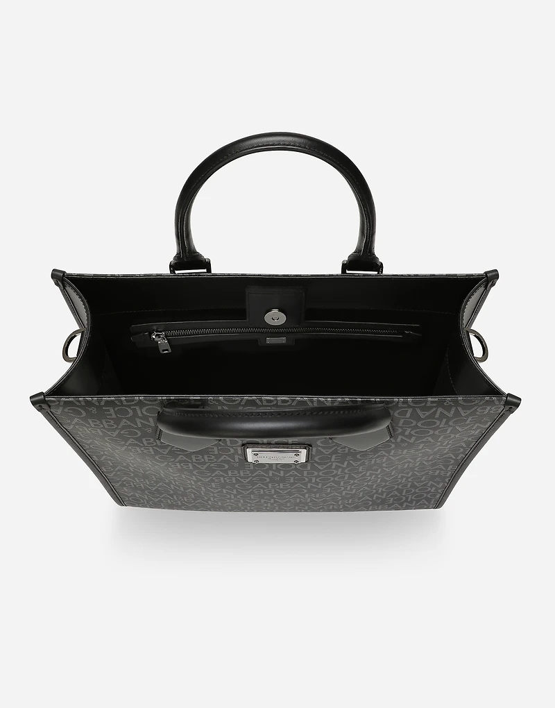 Medium coated jacquard shopper