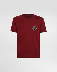 Cotton t-shirt with heraldic patch