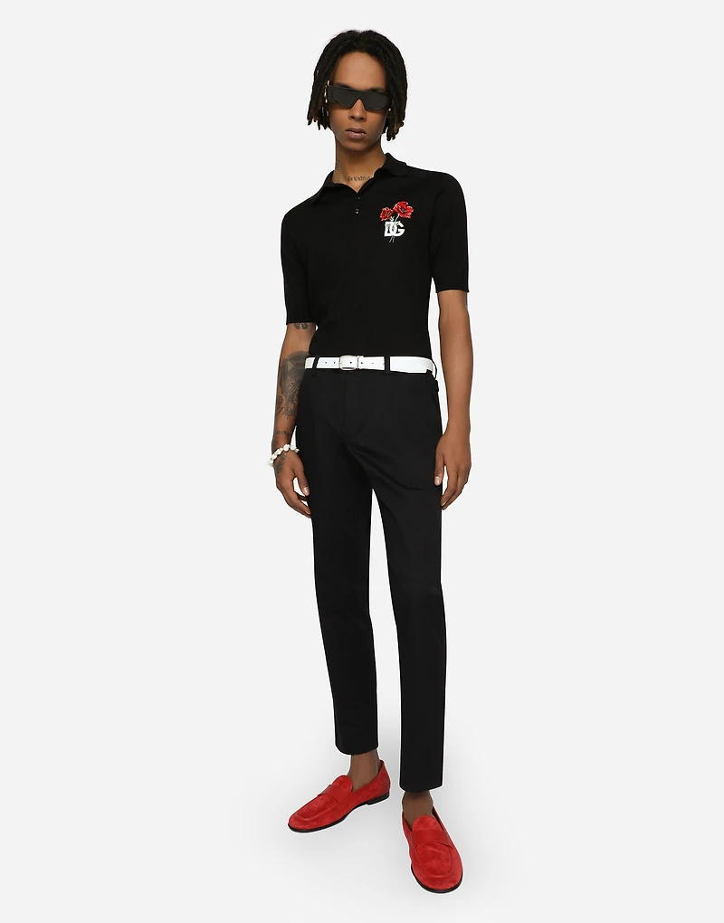 Stretch cotton pants