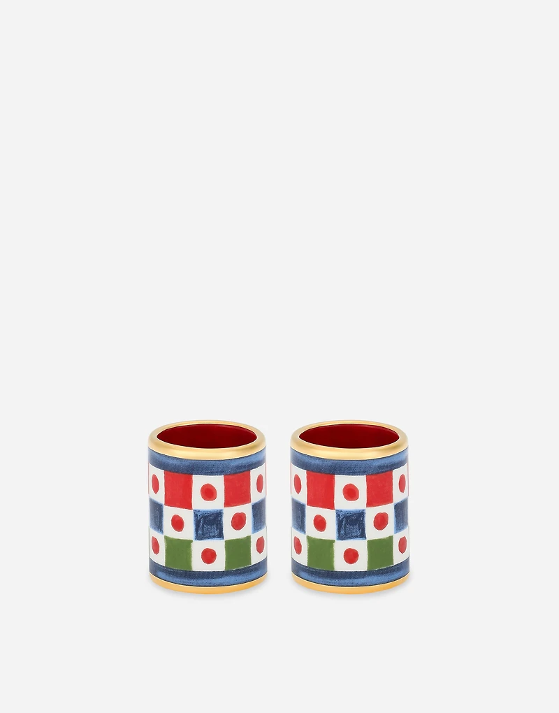 Set 2 Large Porcelain Napkin Rings