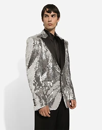 Sicilia sequined single-breasted tuxedo jacket