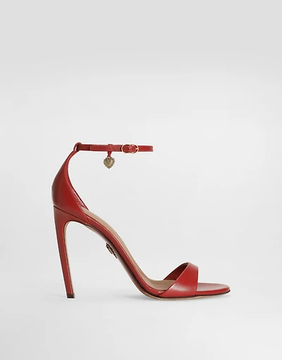 Polished goatskin sandals