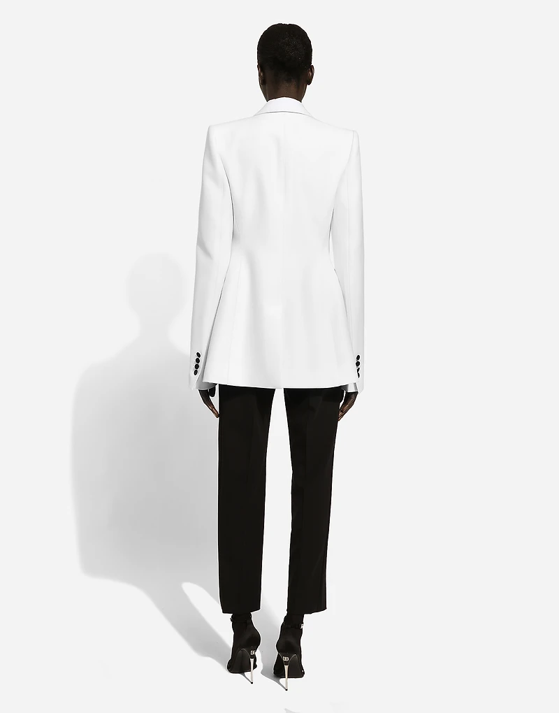 Double-breasted faille Turlington tuxedo blazer