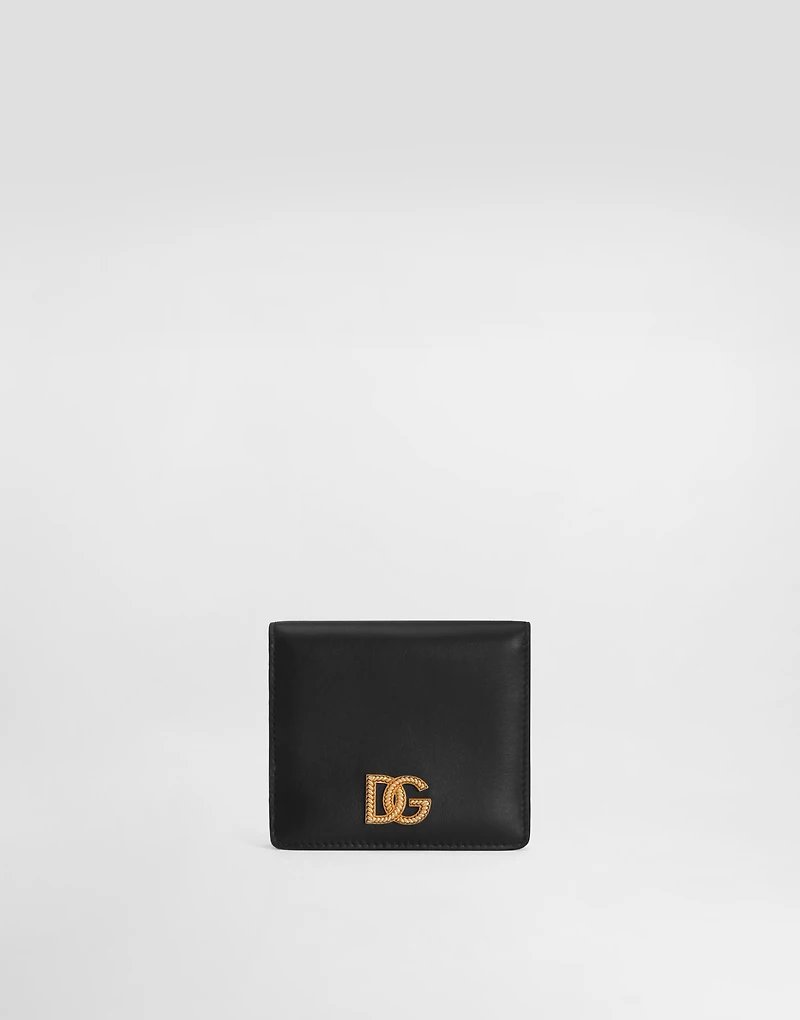 Calfskin wallet with DG logo