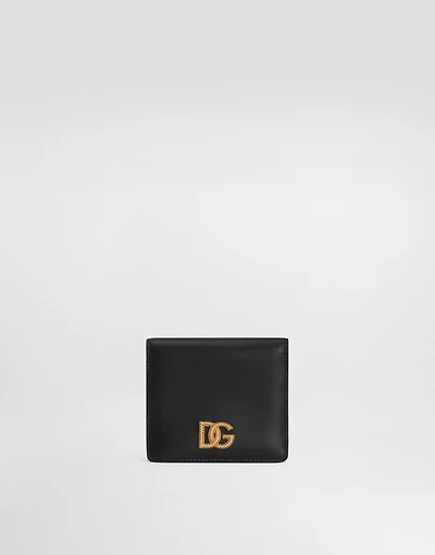 Calfskin wallet with DG logo