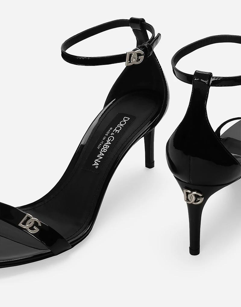 Patent leather sandals