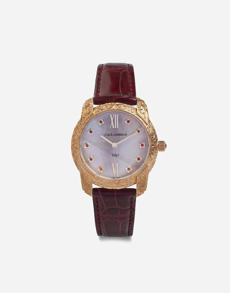 DG7 Gattopardo rose gold watch