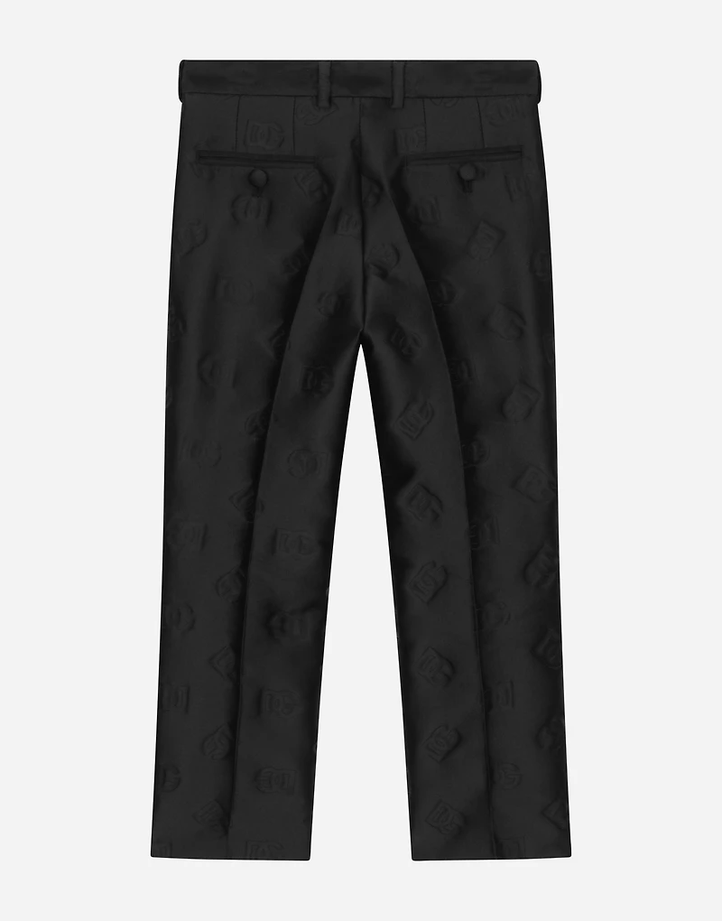 Classic silk jacquard pants