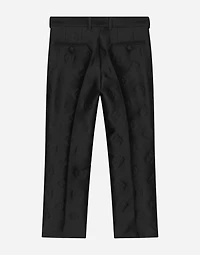 Classic silk jacquard pants