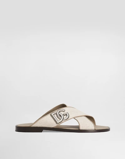 Salt&pepper nappa sandal