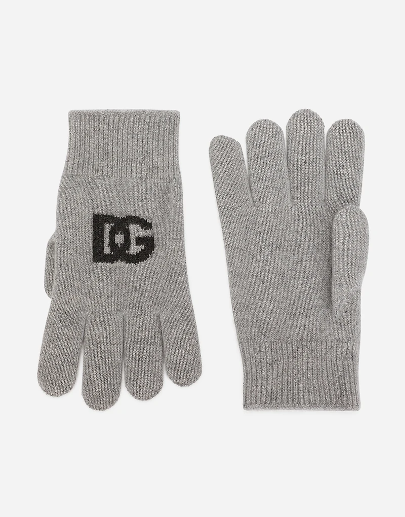 Cashmere gloves with DG logo