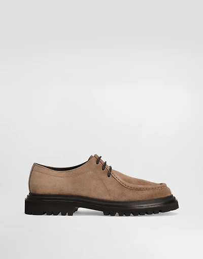 Split calfskin derby