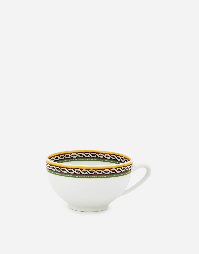 Set 2 Porcelain Teacups with Saucers