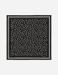 Polka-dot twill scarf (70x70)