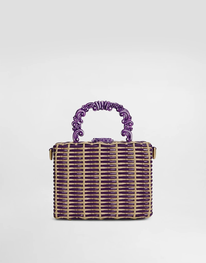 Woven dolce Box handbag