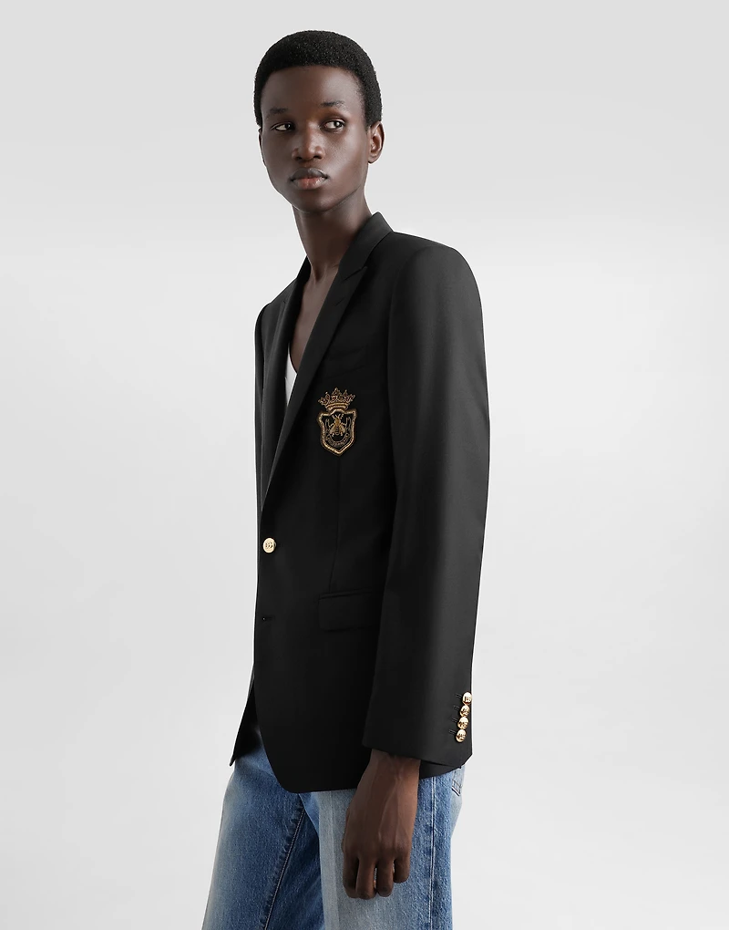 Single-breasted Martini-fit jacket with patch