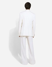 Single-breasted stretch wool Sicilia-fit jacket