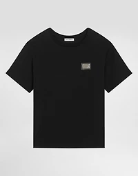 OversizedJerseyt-shirt with logo plaque