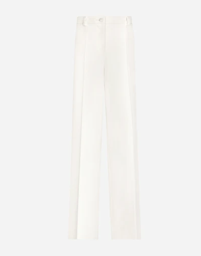 Flared double crepe pants