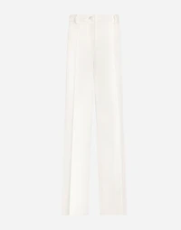 Flared double crepe pants