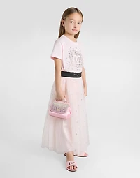 Tulle skirt with rhinestone embellishment