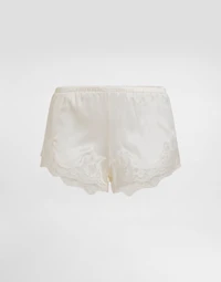 Shorts satin with lace